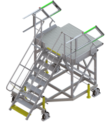 Access stepladders for aircraft