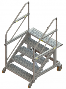 Mobile access stepladders for helicopters