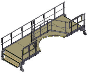 Windshield access platform – lower level